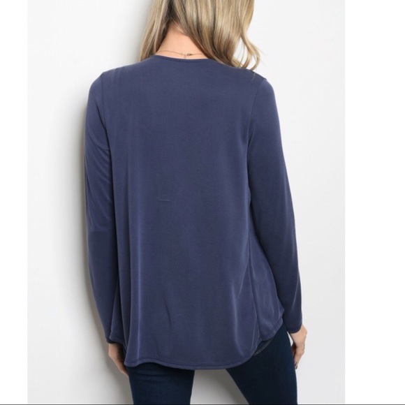 SALES ❗️Long Sleeve Navy Cardigan - Picture 3 of 5